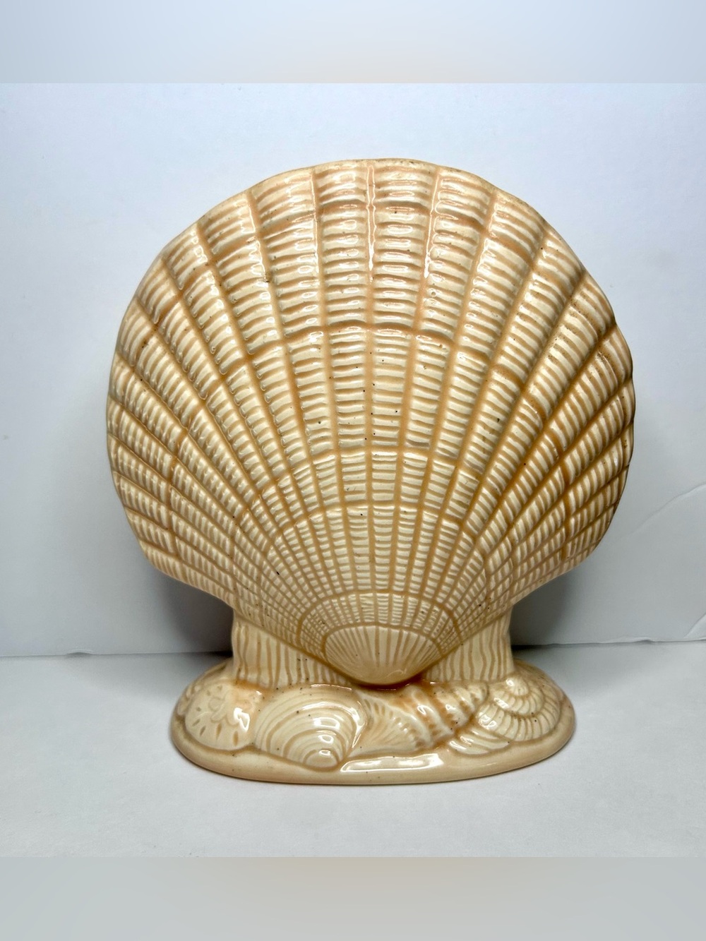 80’s Ceramic Seashell Planter Vase by Larry Laslo For Mikasa